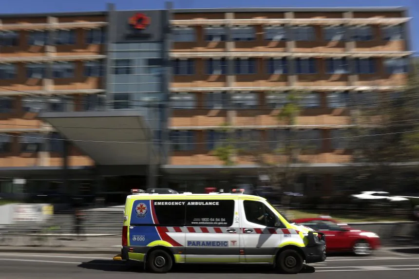 An ambulance arrives at the emergency department of the Alfred Hospital, where Australian politician Helen Haines is receiving treatment, in Melbourne, on October 20, 2026.