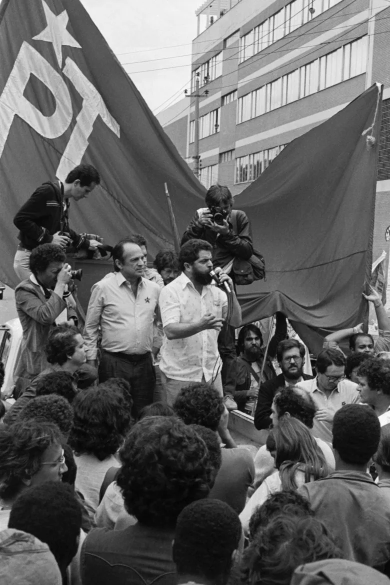 Founder of the new Workers Party Lula addresses a rally in Sao Paulo in 1982.